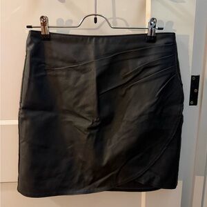 Abercrombie Black Faux Leather Skirt